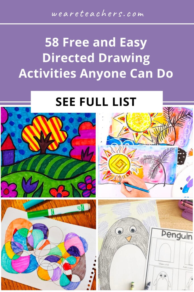 Break art projects down step-by-step to help kids learn new techniques. These directed drawing activities work for all ages.