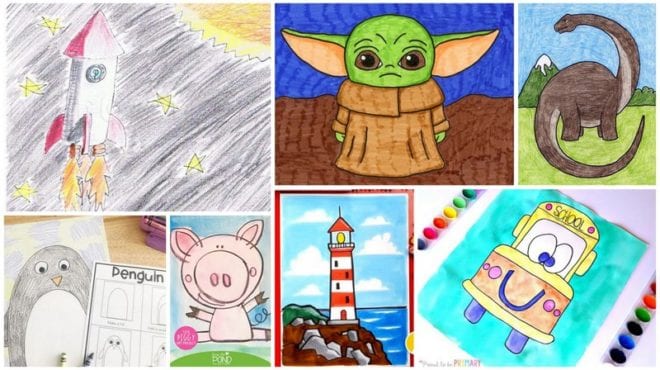 directed drawing activities for kids , as an example of indoor recess ideas