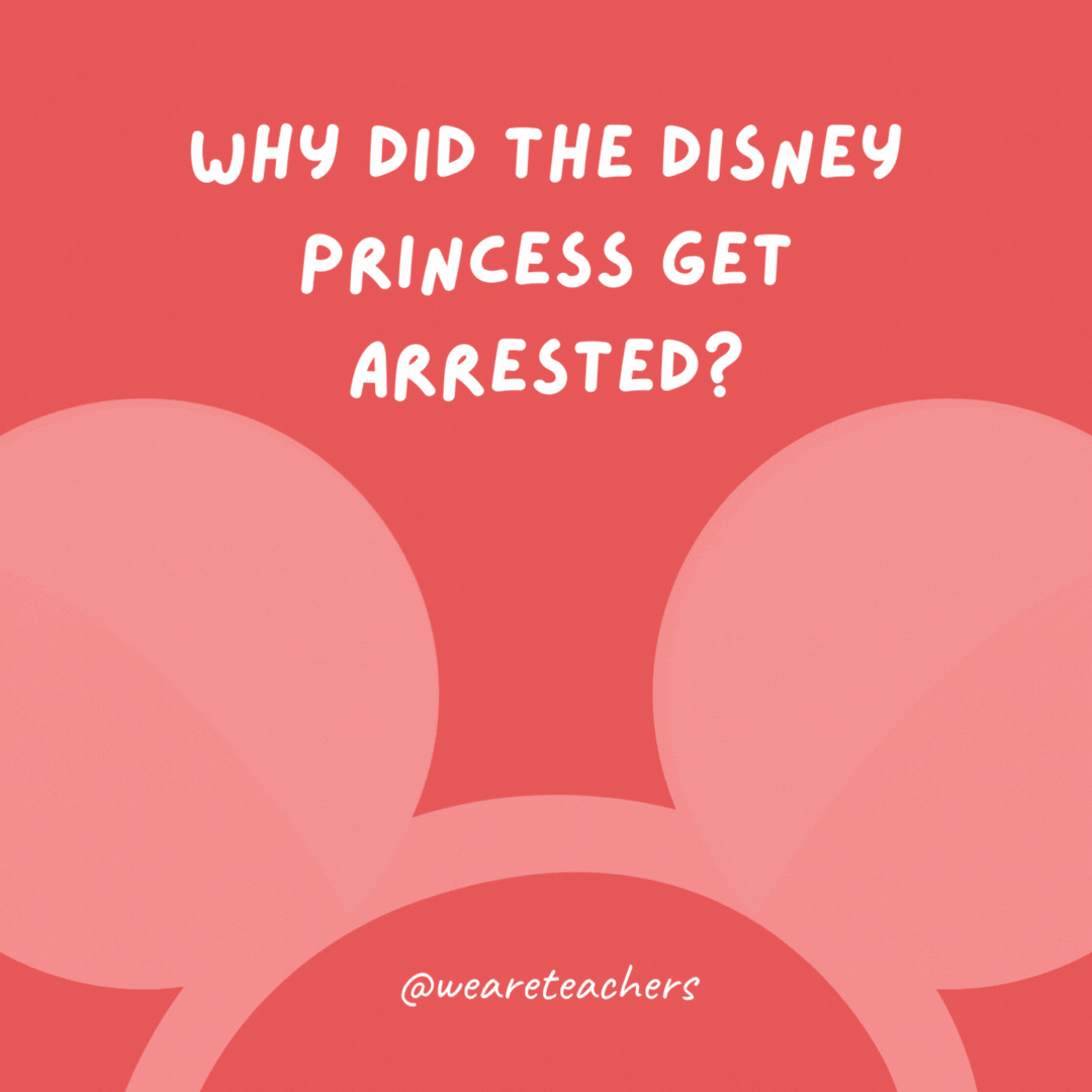 Why did the Disney princess get arrested? They thought she was someone Elsa.