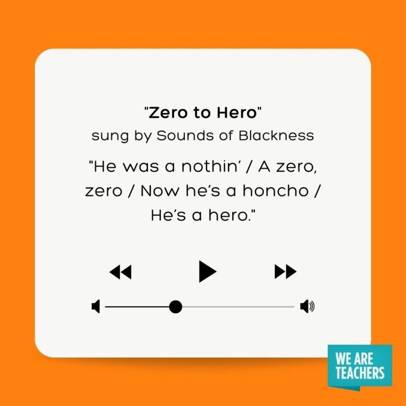 “Zero to Hero” sung by Sounds of Blackness (Hercules)