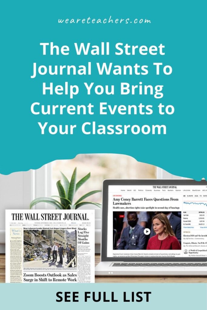 The Wall Street Journal Wants To Help You Bring Current Events to Your Classroom