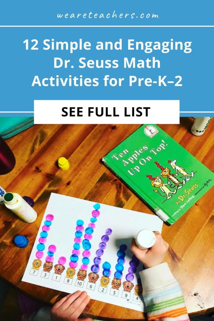 Combine your favorite literacy characters with math skills! Pre-K–2nd grade students will love these fun and easy Dr. Seuss math activities.