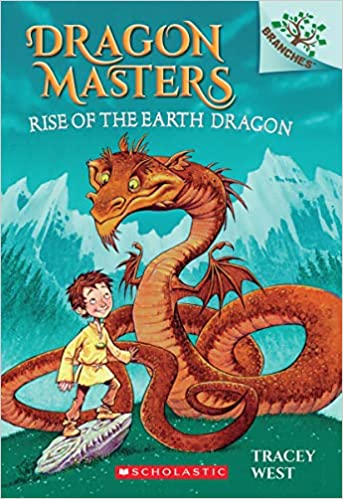 Book cover of Dragon Masters series by Tracey West, as an example of chapter books for first graders