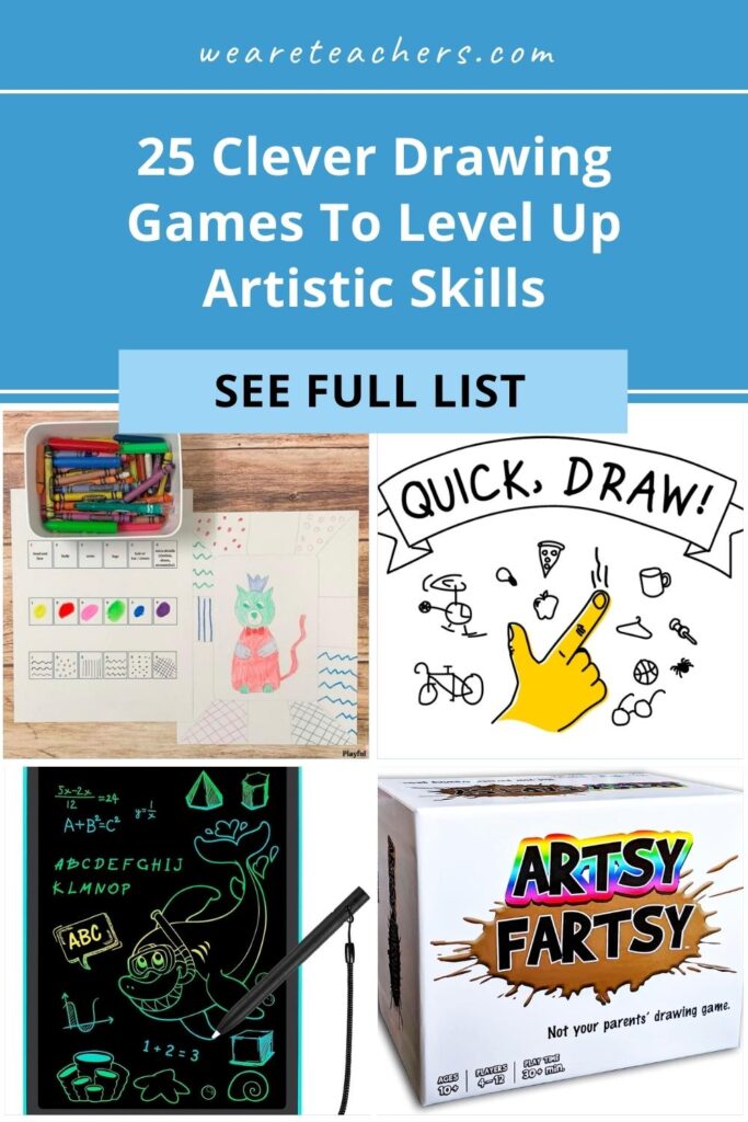 There are many benefits of both drawing and playing games, so why not combine the two! Try some of these drawing games with your kids today!