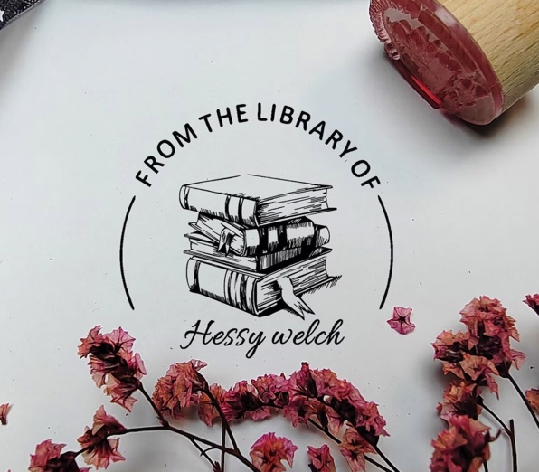 book stamp that reads from the library of 
