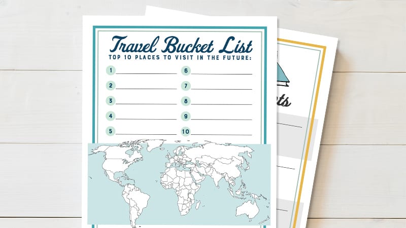 Travel Bucket List Template