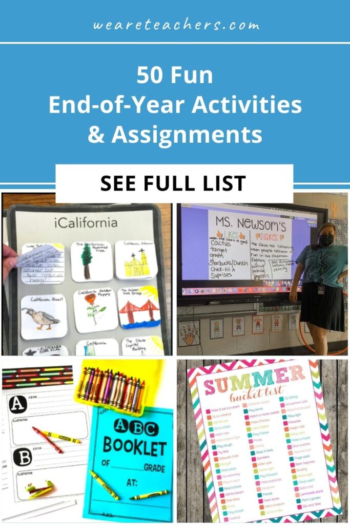 Create memories and celebrate achievements with these end-of-year assignments and activities for students at every grade level.