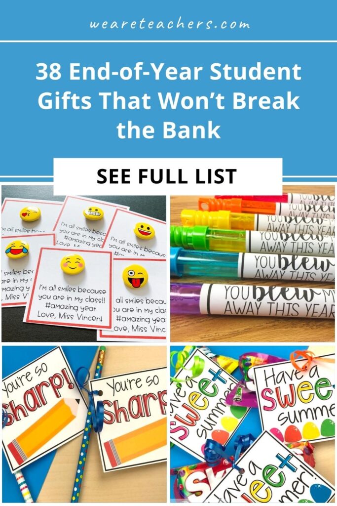 DIY for a dollar? Yes, it's possible! Inexpensive end-of-year student gifts are doable with these adorable and simple ideas.