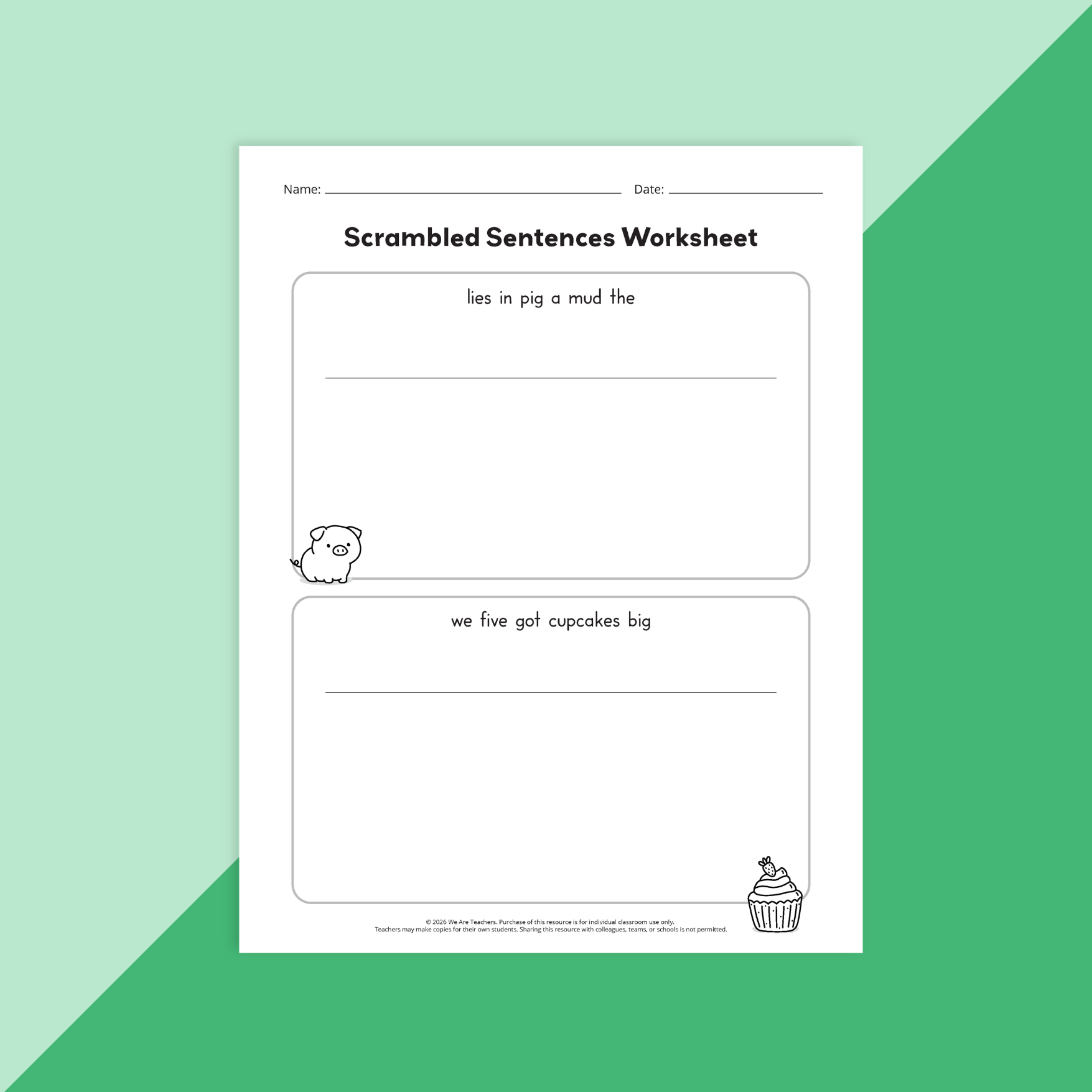 Example worksheet from a bundle of early finisher worksheets for K-2 students.