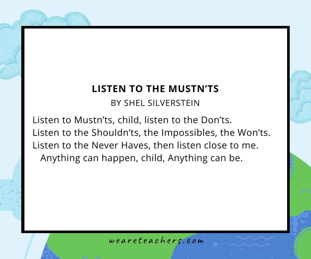 Listen to the Mustn'ts by Shel Silverstein