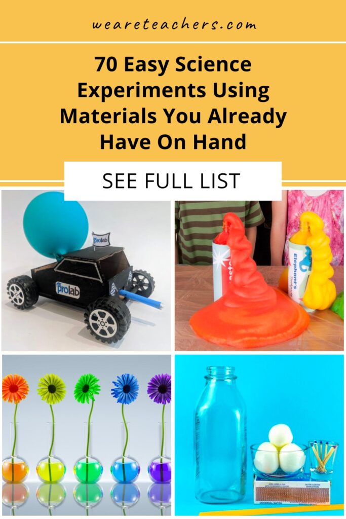 Science doesn't have to be complicated! Try these easy science experiments using items you already have around the house or classroom.