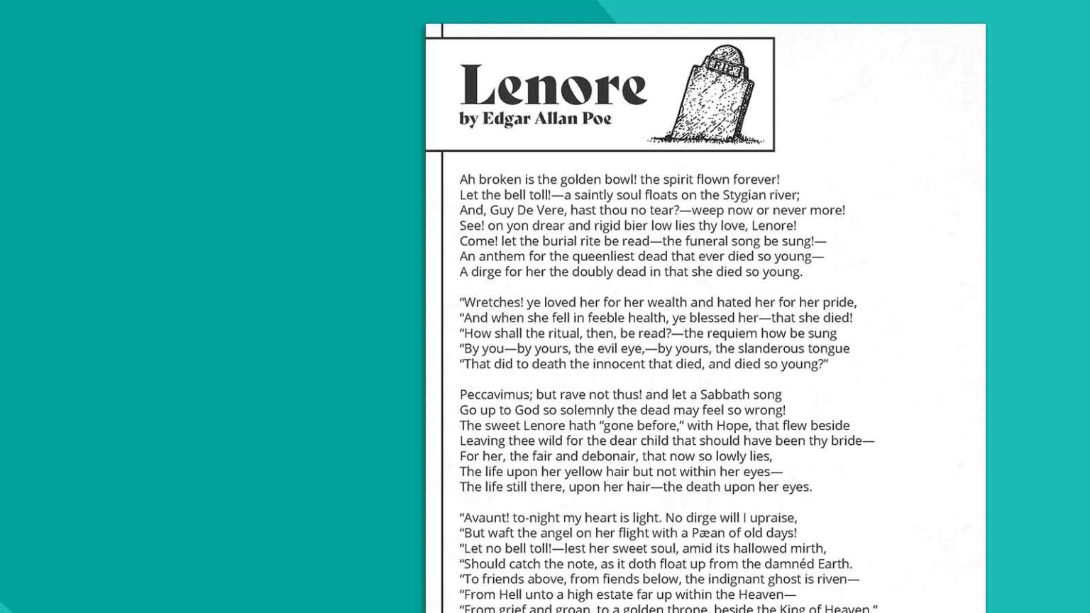 25 Popular Edgar Allan Poe Poems (Free Printables!)