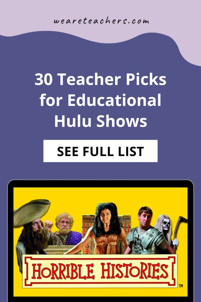 Check out the best educational Hulu shows for elementary, middle, and high school, as recommended by teachers. Happy streaming!