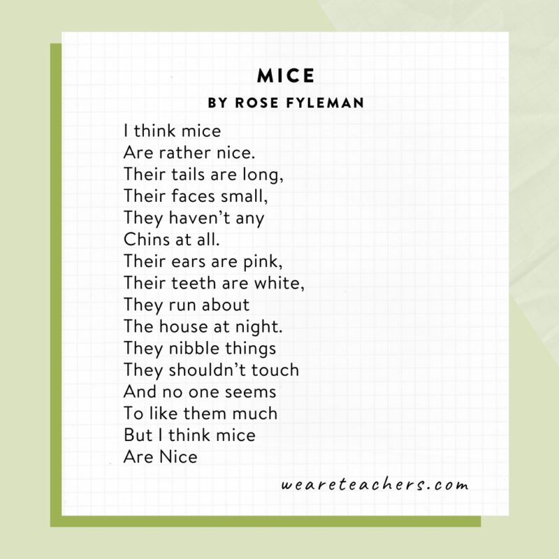 Mice by Rose Fyleman