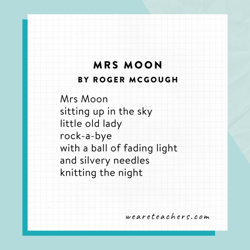 Mrs Moon by Robert McGough.
