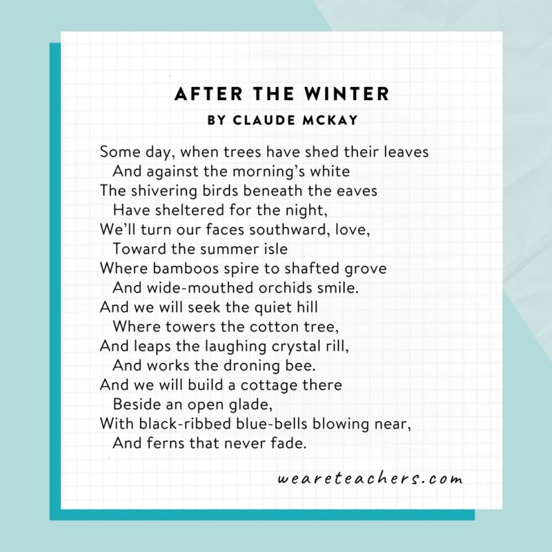 After the Winter by Claude McKay.