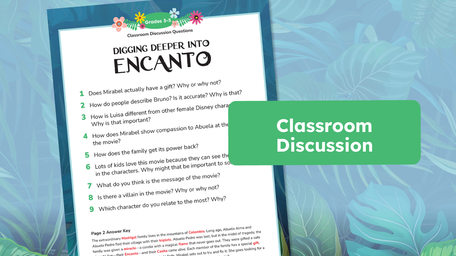 Encanto Grades 3-5 Discussion Questions