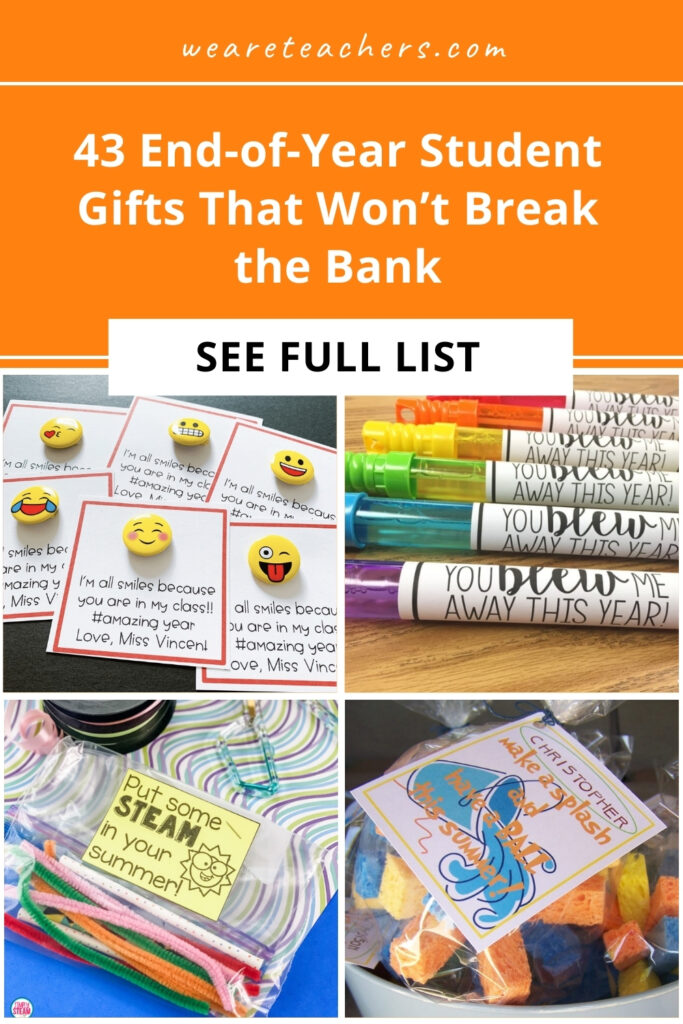 DIY for a dollar? Yes, it's possible! Inexpensive end-of-year student gifts are doable with these adorable and simple ideas.