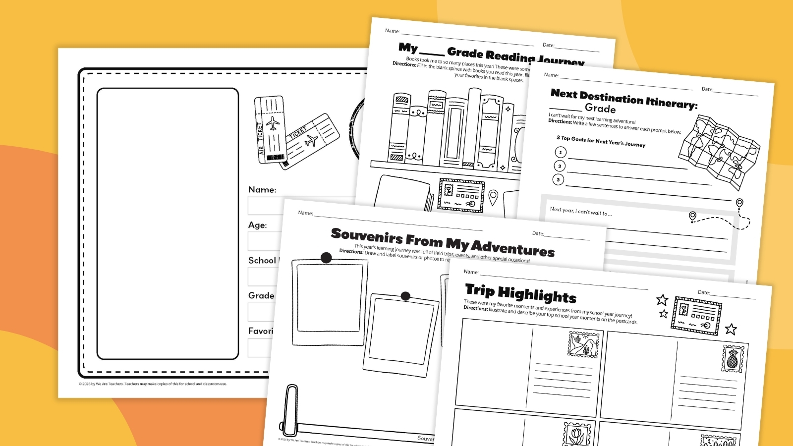 1 printable image from the end of the year memory printable