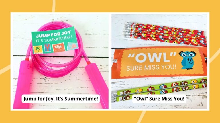 a printable tad and end of year gift for student