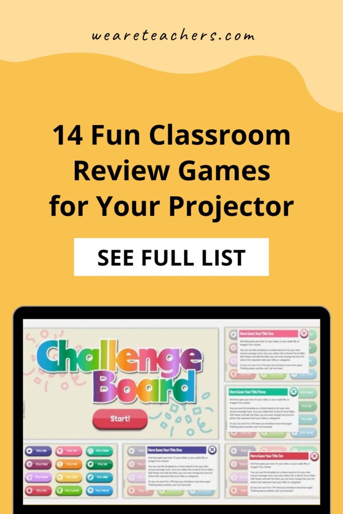 These digital review games are perfect to use with your classroom projector or smartboard. Try Jeopardy, Classroom Feud, and more!