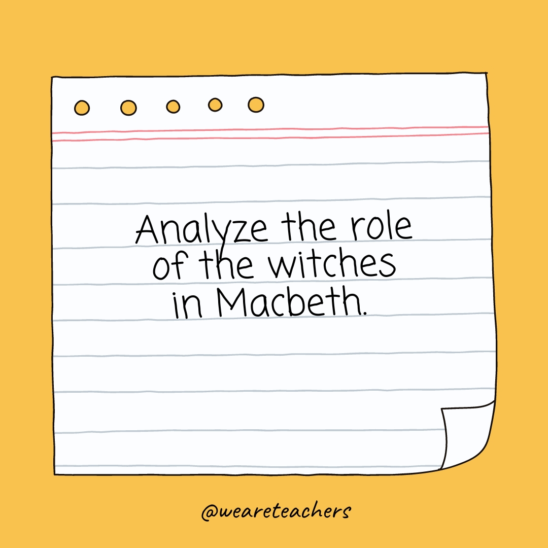 Analyze the role of the witches in Macbeth.