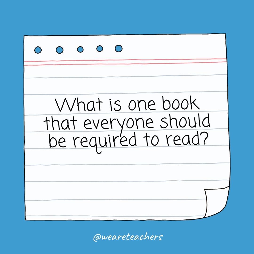 What is one book that everyone should be required to read?