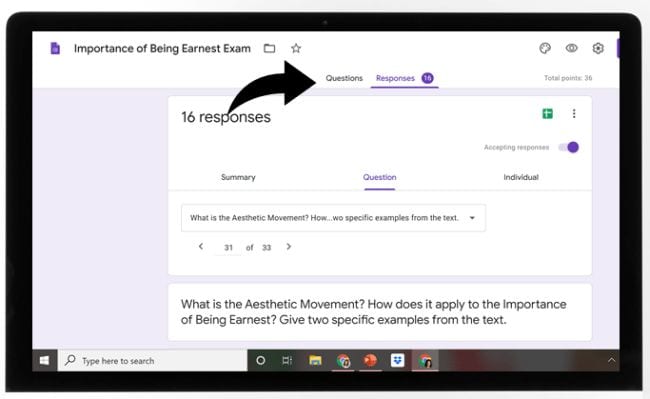 Exit Tickets on google forms.