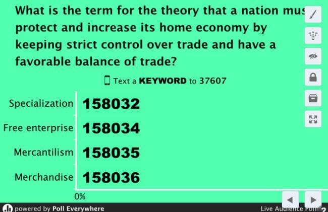 An example of what online exit tickets look like 