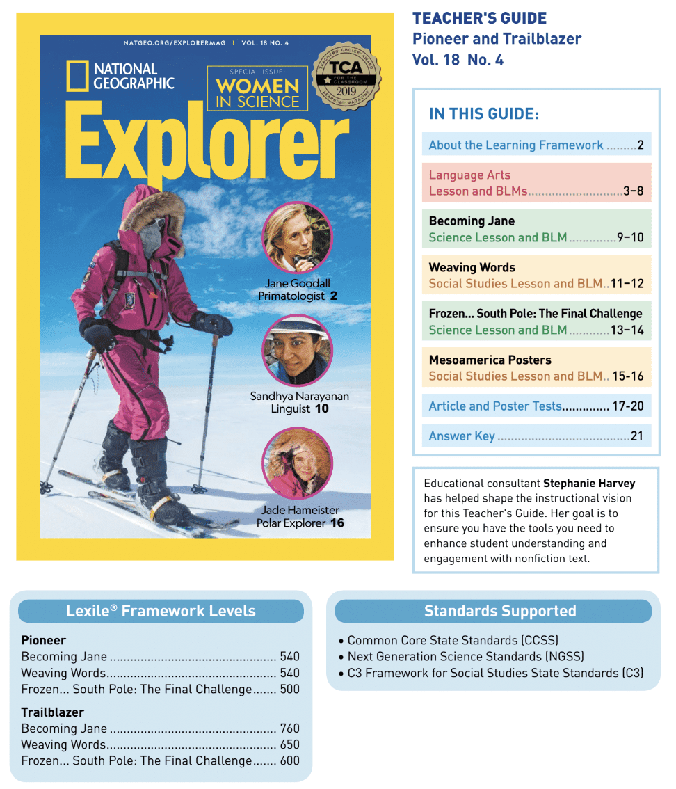 Book Cover: Explorer Classroom Magazine Teacher Guide