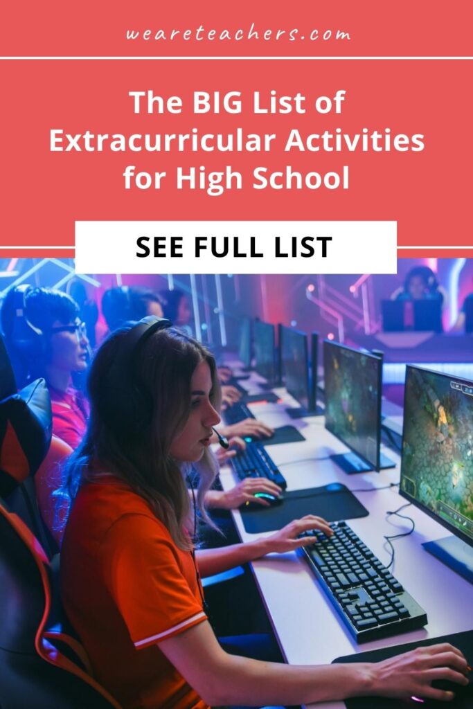 Looking for new extracurricular activities for high school students?  Find over 175 ideas for sports teams, college and arts clubs, and more.