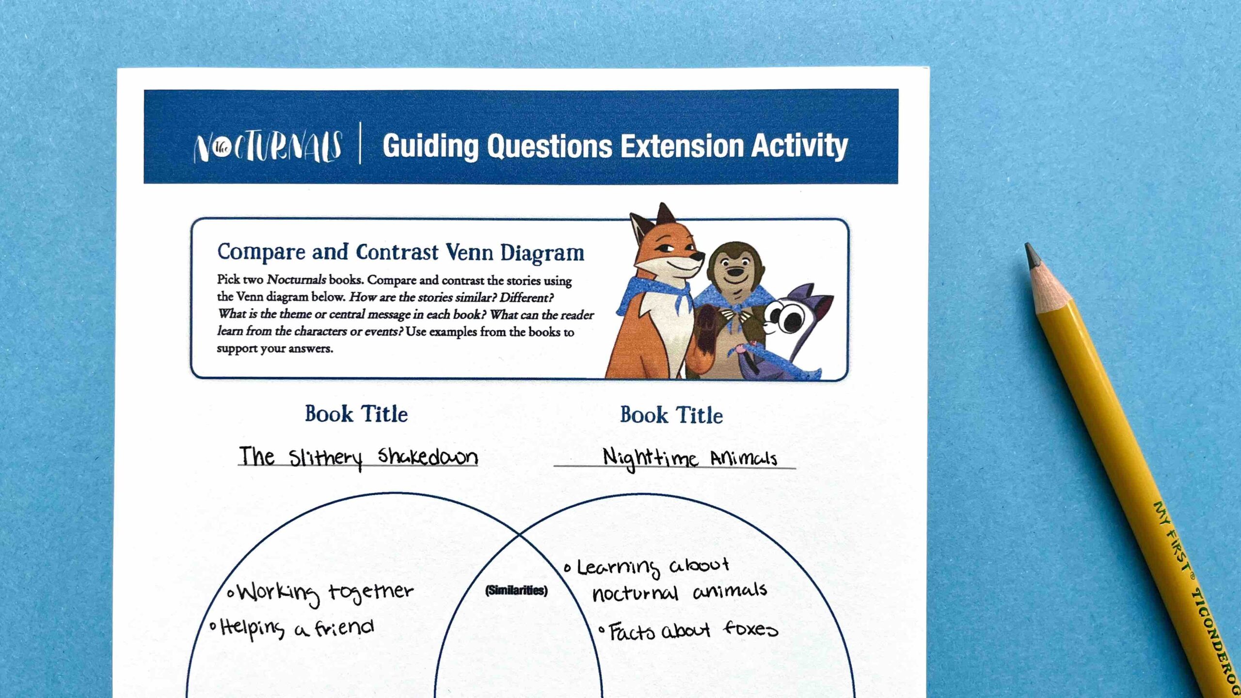 Guiding questions extension activity worksheet.