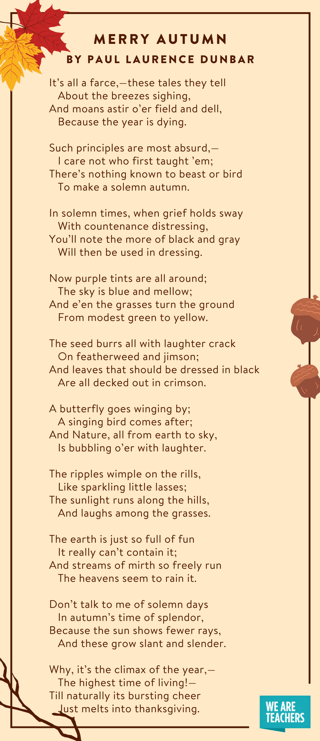 Merry Autumn fall poems