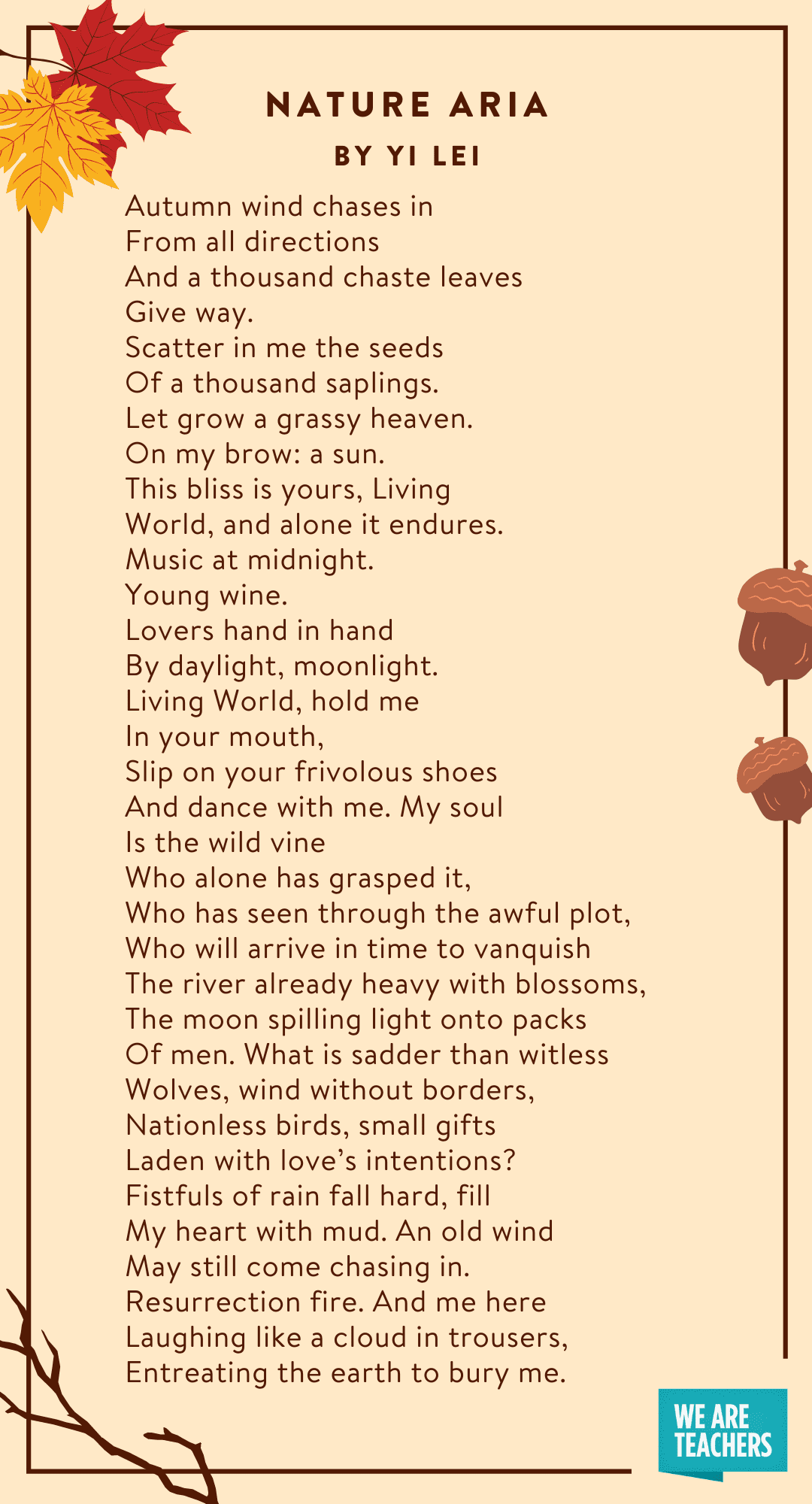 Natura Aria fall poems