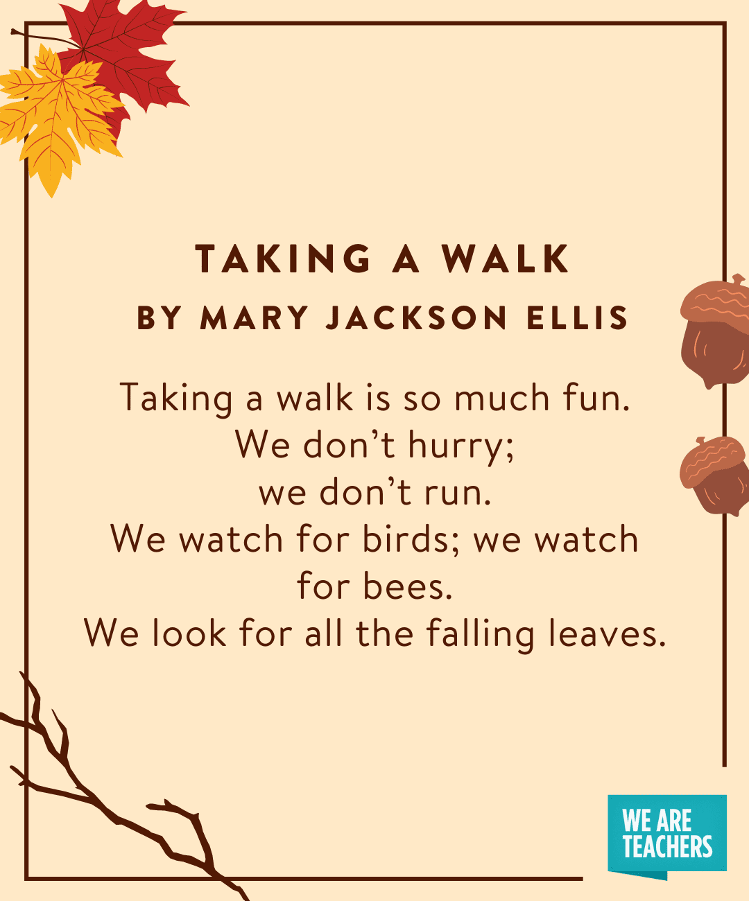 Taking A Walk - fall poems