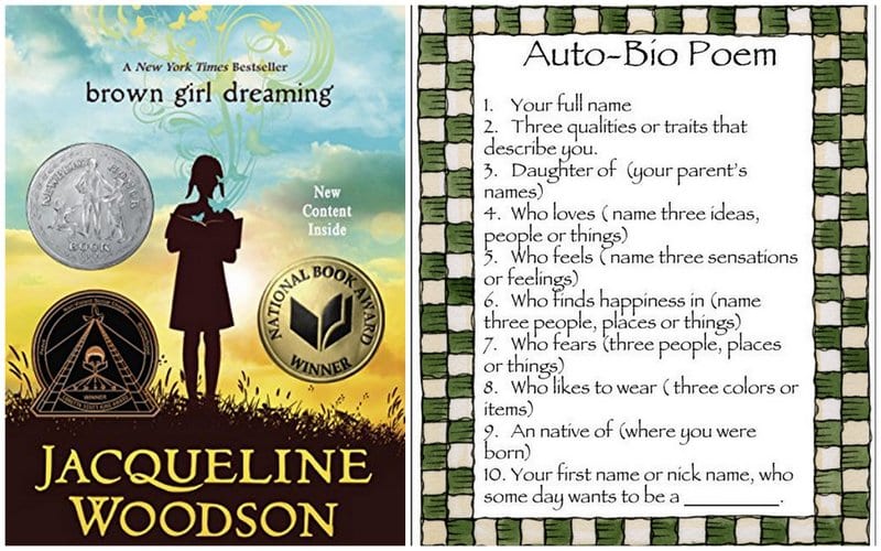 Copy of Brown Girl Dreaming with Auto-Bio poem activity