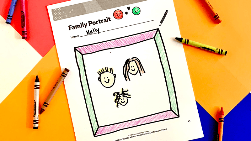 Family Portrait diversity activity for students PreK-1