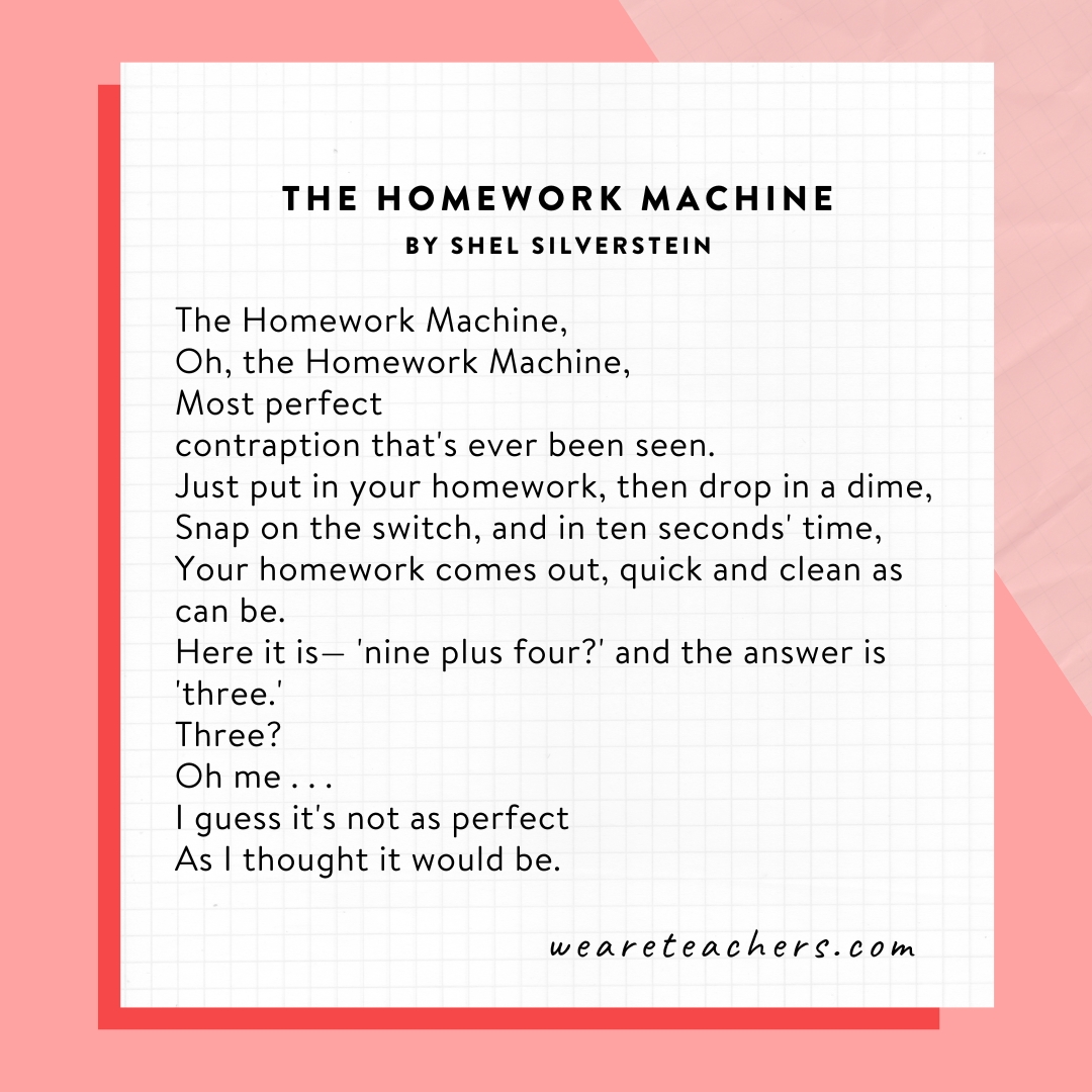 Homework Machine by Shel Silverstein.