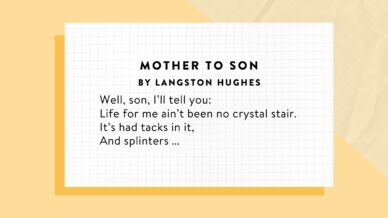 Mother to Son by Langston Hughes.