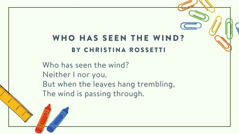 5th grade poem on green background with desk supply illustrations.