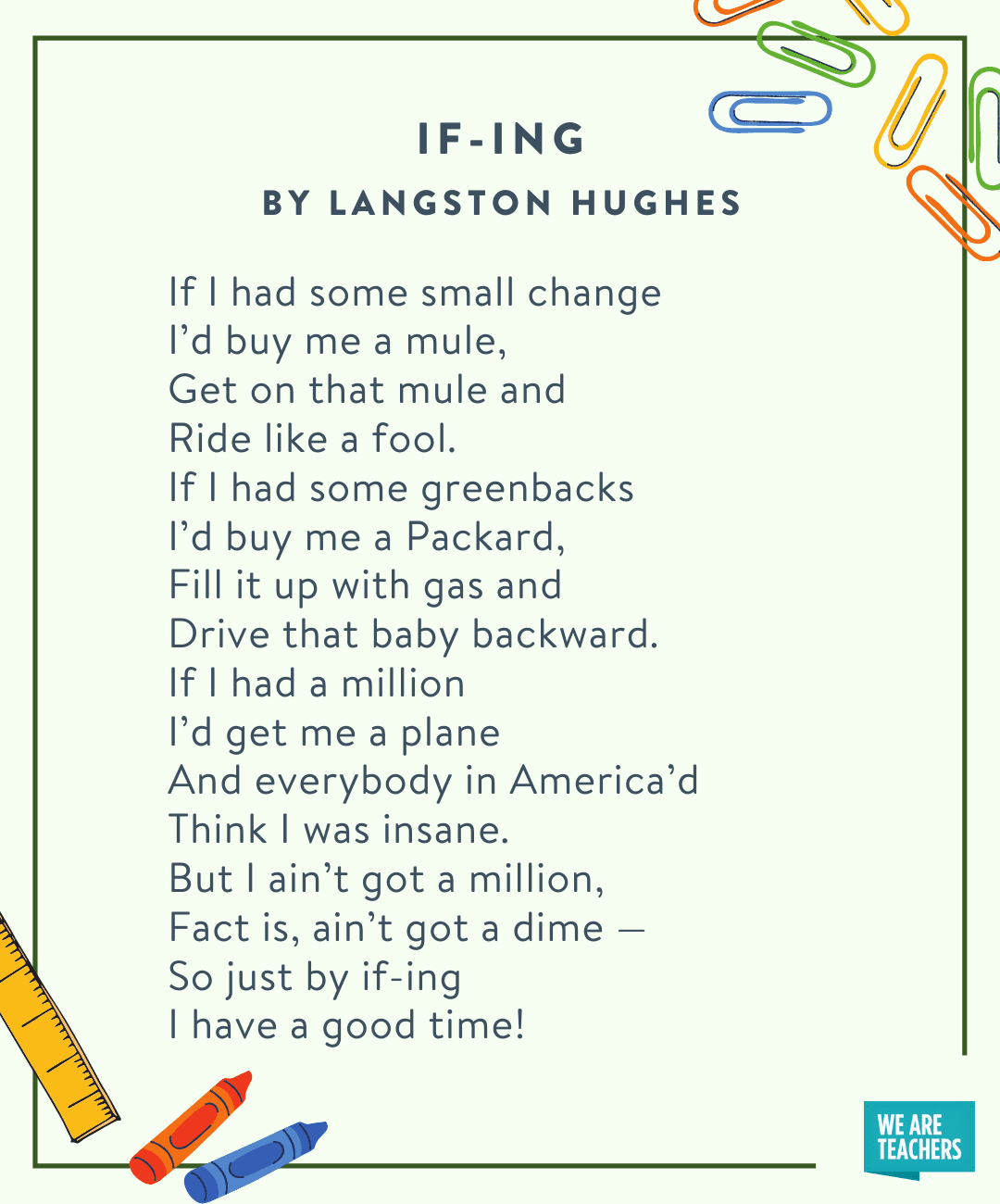 If-Ing by Langston Hughes