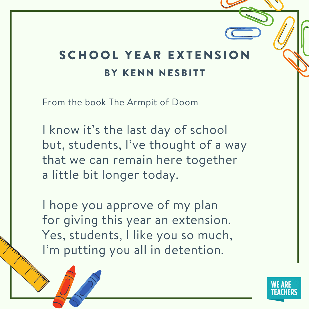 School Year Extentsion by Kenn Nesbitt