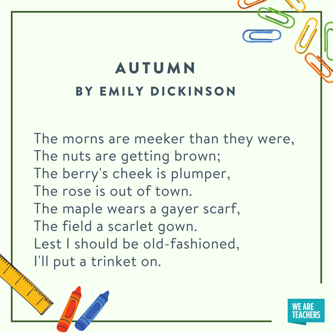 Autumn by Emily Dickinson
