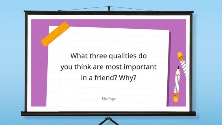 What three qualities do you think are most important in a friend? Why?