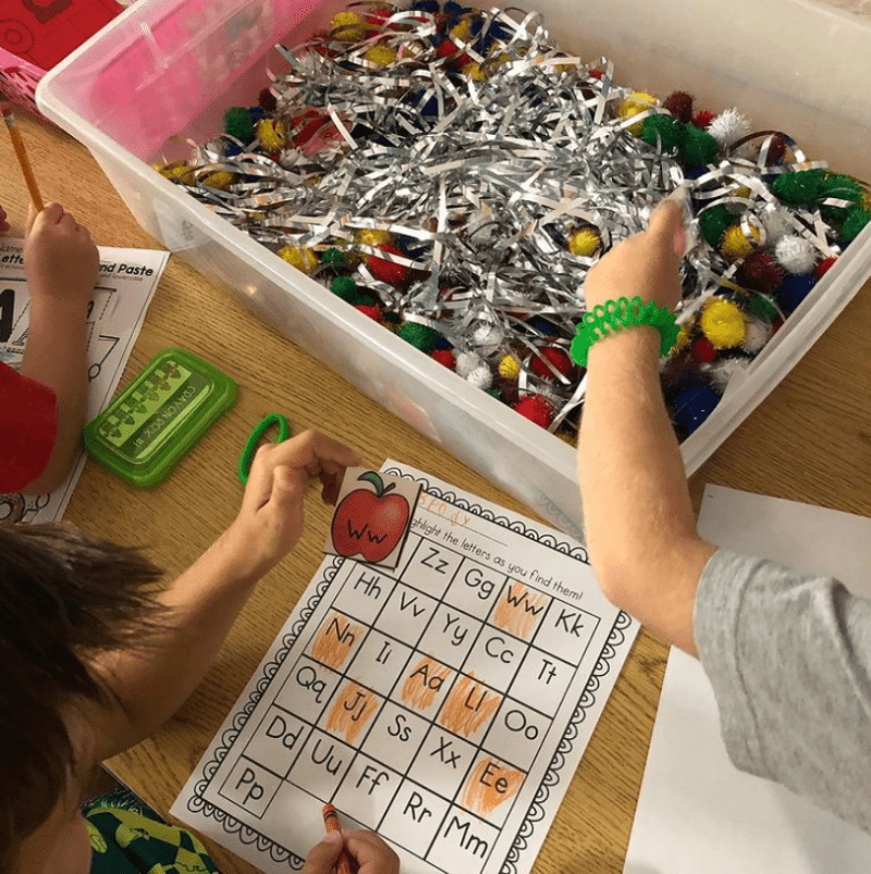 Find Letters and Words Sensory Bin