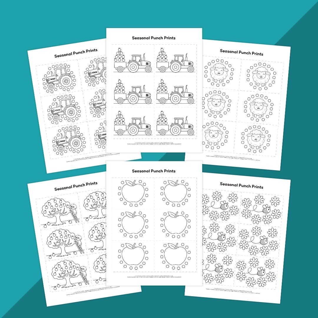 Images of selected worksheets from the Fine Motor Skills Worksheet & Activity Bundle.