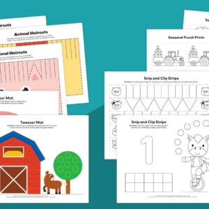 Images from the Fine Motor Skills Worksheet & Activity Bundle.