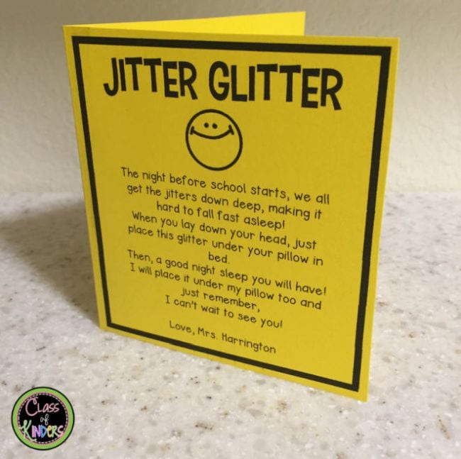 First Day Jitters Activities Class of Kinders