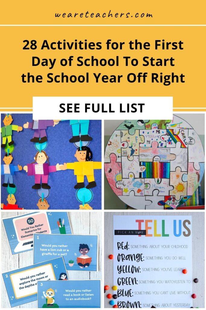 These first-day-of-school activities will help you and your students form a community and begin your journey together.