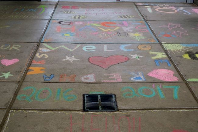 First Day of School Traditions Chalk Art